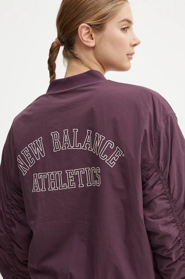 New Balance Bomber jakna New Balance za žene, boja: ljubičasta, za prijelazno razdoblje, WJ43511PLN
