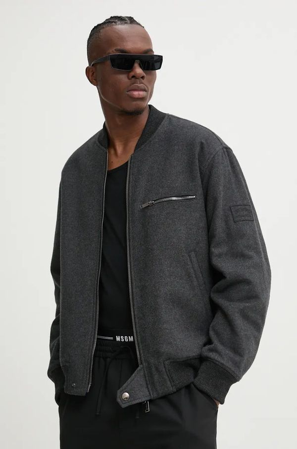 Iceberg Bomber jakna s primjesom vune Iceberg boja: siva, za prijelazno razdoblje, oversize, O071 3068