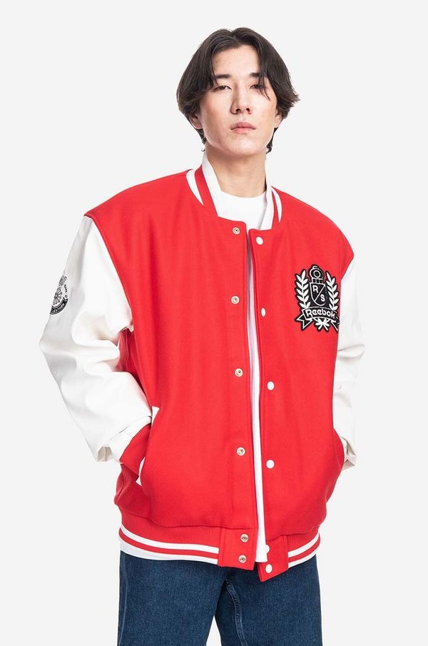 Reebok Classic Bomber jakna s primjesom vune Reebok Classic Res V Jacket boja: crvena, HS5794-red