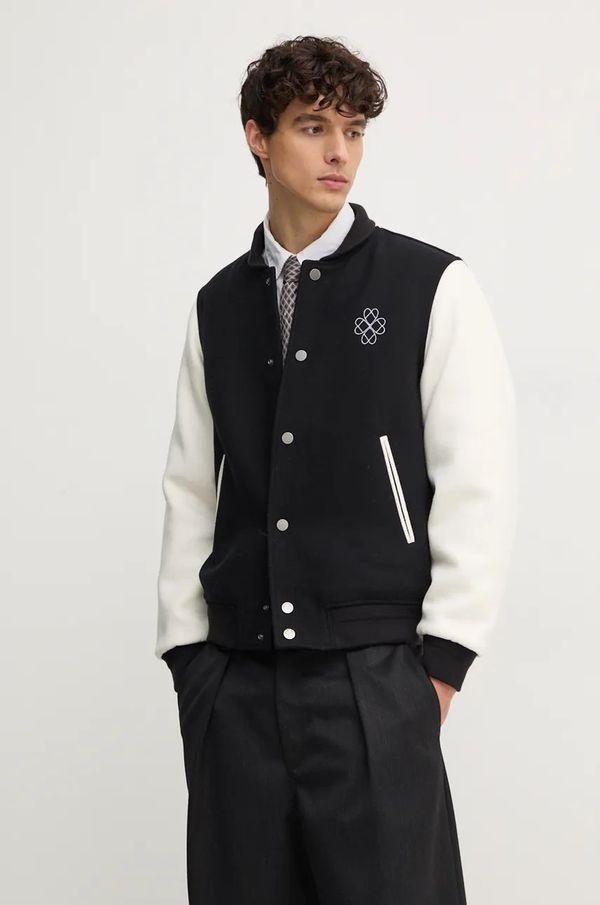 United Colors of Benetton Bomber jakna s primjesom vune United Colors of Benetton boja: crna, za prijelazno razdoblje, 2NDHUN05K