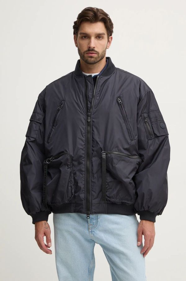 Save The Duck Bomber jakna Save The Duck USHER za muškarce, boja: crna, za zimu, D31303U.MEGA19