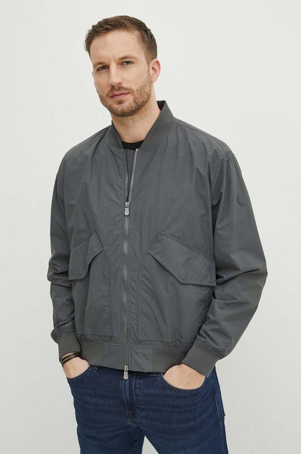 Save The Duck Bomber jakna Save The Duck za muškarce, boja: siva, za prijelazno razdoblje