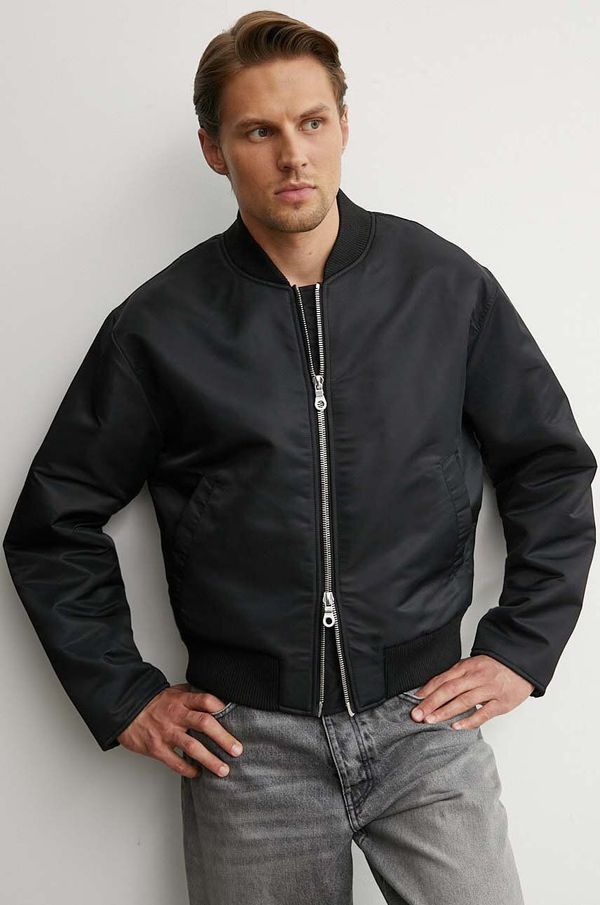 Sunflower Bomber jakna Sunflower za muškarce, boja: crna, za prijelazno razdoblje, 4140