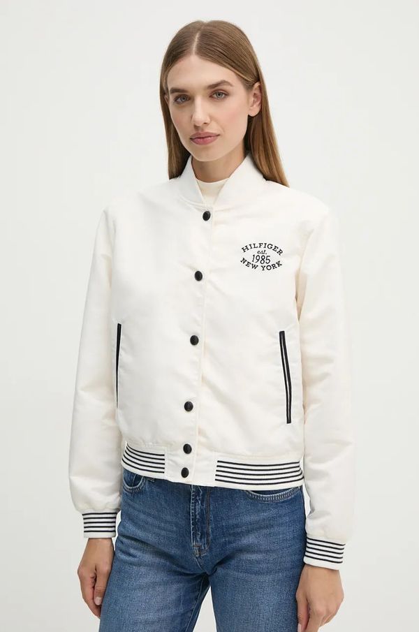 Tommy Hilfiger Bomber jakna Tommy Hilfiger za žene, boja: bijela, za prijelazno razdoblje, WW0WW43320