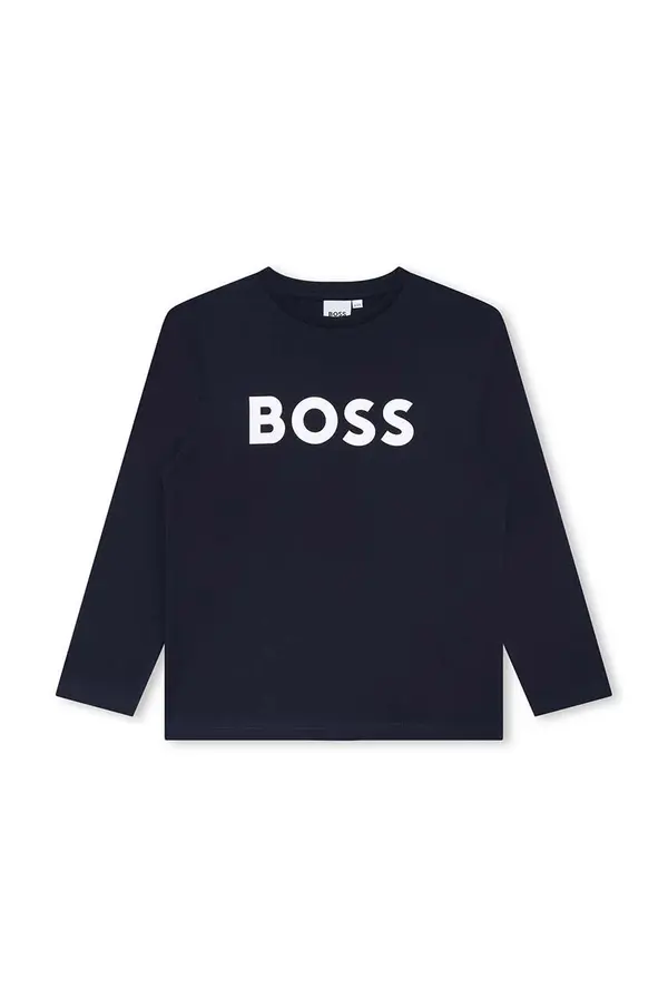 BOSS BOSS Dječja pamučna majica dugih rukava BOSS