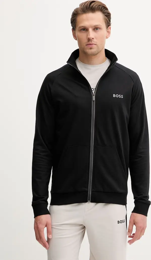 Boss BOSS dukserica na zakopčavanje za muškarce od pamuka Authentic Jacket Z