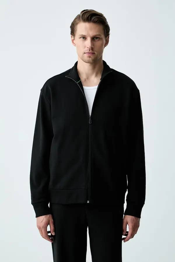 BOSS Green BOSS Green dukserica na zakopčavanje muška s pamukom SW_Collar Full Zip
