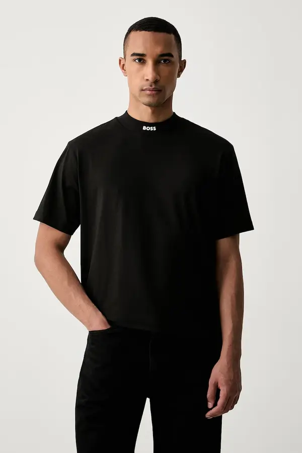 BOSS Green BOSS Green majica za muškarce od pamuka s elastanom Tee Collar