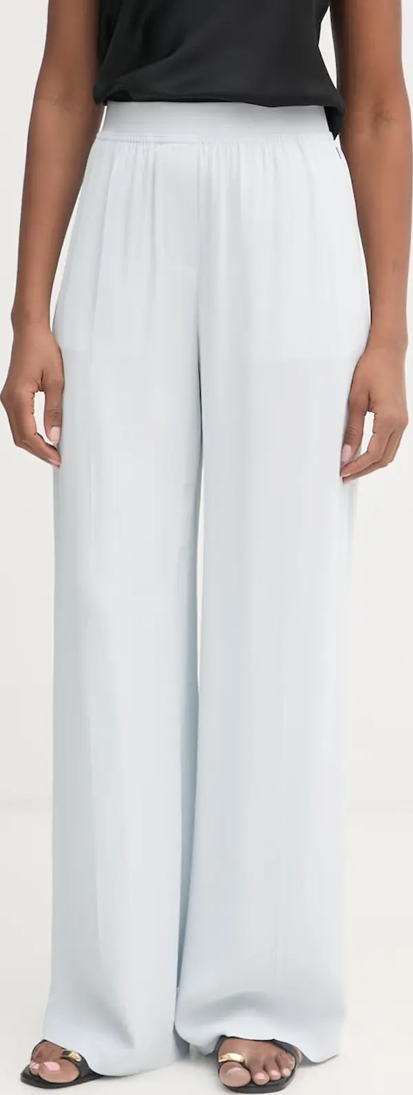 Boss BOSS hlače širokih nogavica ženske viskozne Tiana10
