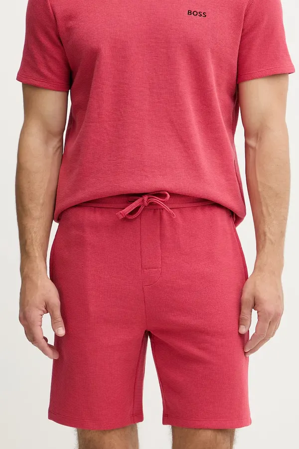 BOSS BOSS homewear kratke hlače za muškarce s pamukom Waffle Shorts