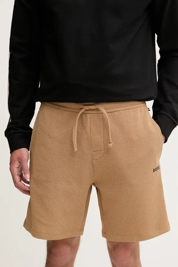 BOSS BOSS homewear kratke hlače za muškarce s pamukom Waffle Shorts