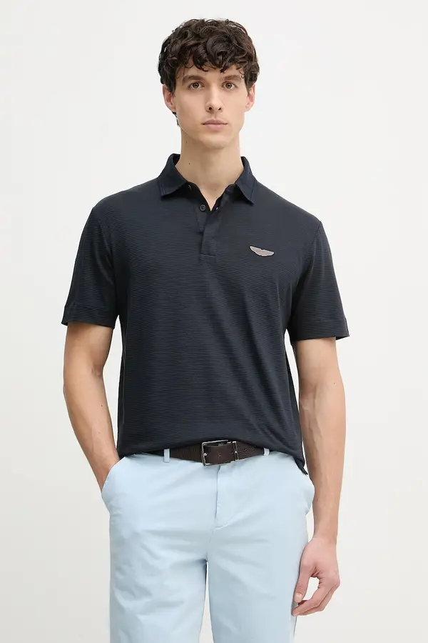 Boss BOSS polo muški laneni BOSS X ASTON MARTIN