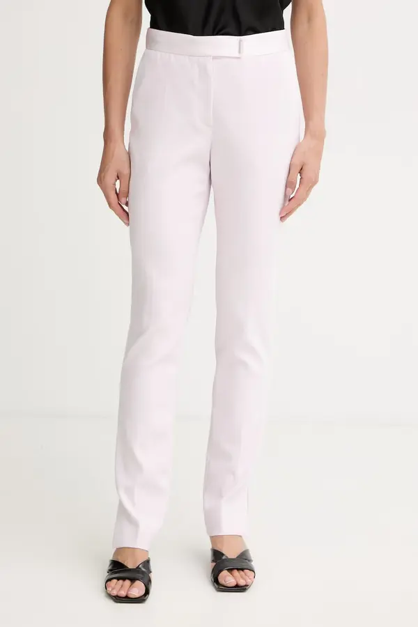 BOSS BOSS slim fit hlače ženske s viskozom Tapria2