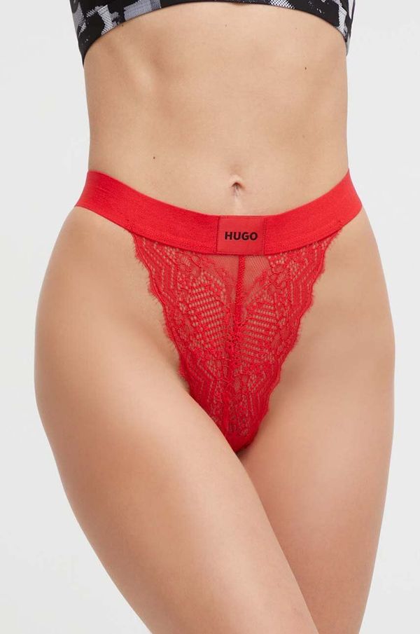 Hugo Brazilke HUGO boja: crvena, od čipke, 50502787