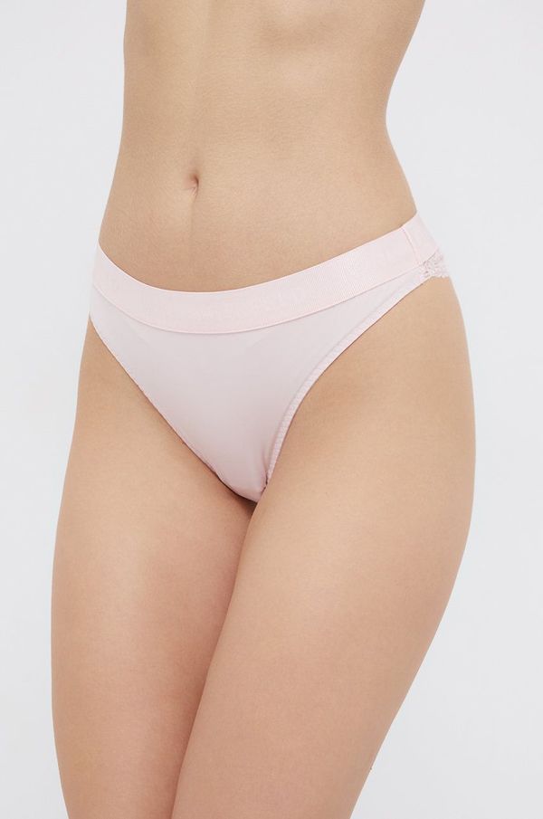 Karl Lagerfeld Brazilke Karl Lagerfeld boja: ružičasta, od čipke