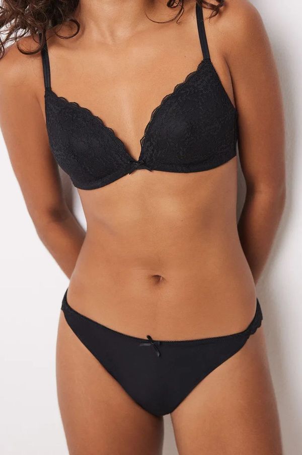 women'secret Brazilke women'secret HELANKAS BLACK AND WHITE boja: crna, od čipke, 4988443