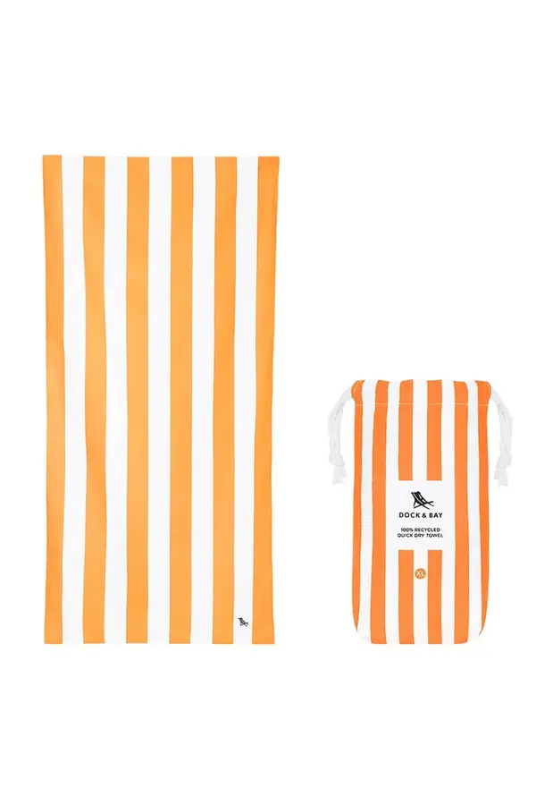 Dock & Bay Brzosušeći ručnik za plažu Dock & Bay Ipanema Orange 200 x 90 cm