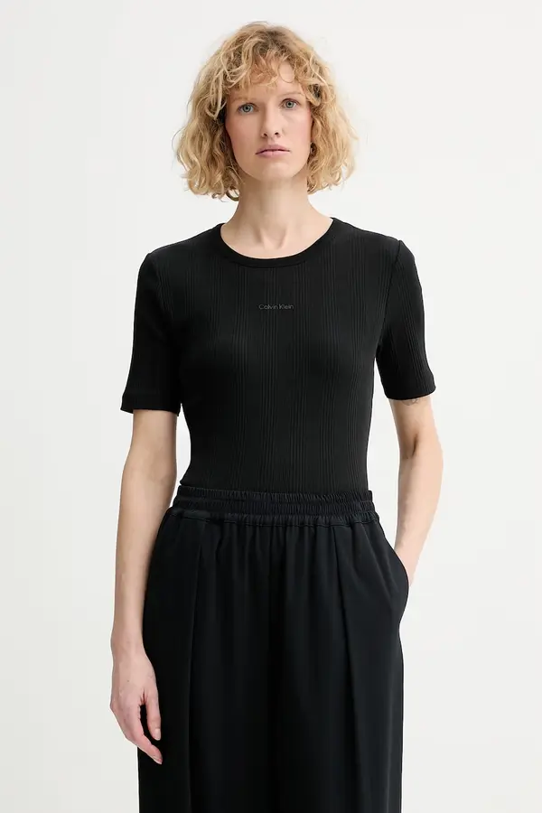 Calvin Klein Calvin Klein basic majica kratkih rukava ženska od pamuka s elastanom