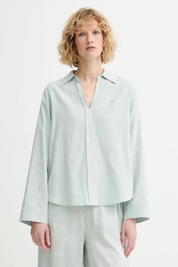 Calvin Klein Calvin Klein bluza ženska s lanom
