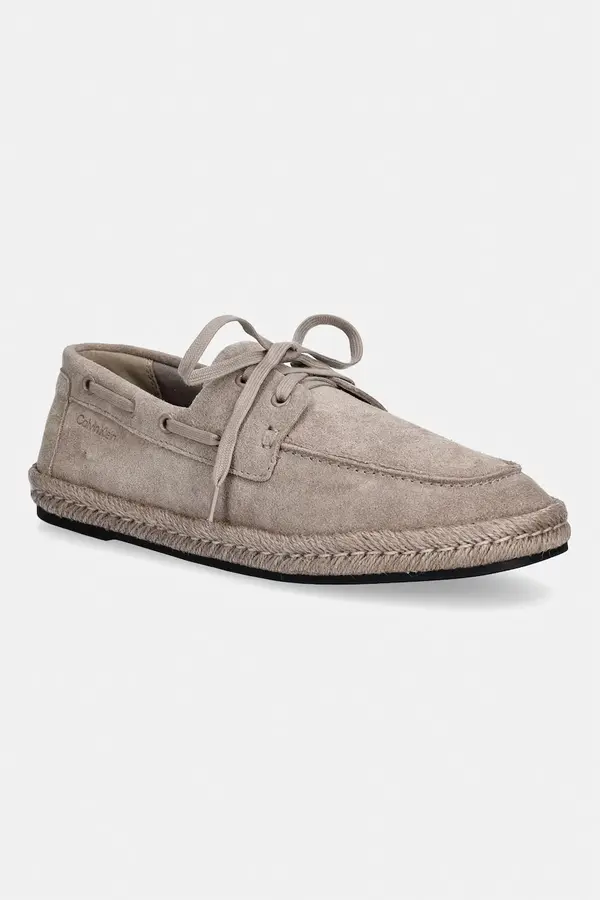Calvin Klein Calvin Klein espadrile za muškarce od brušene kože ESPADRILLE HYBRID BOAT SU