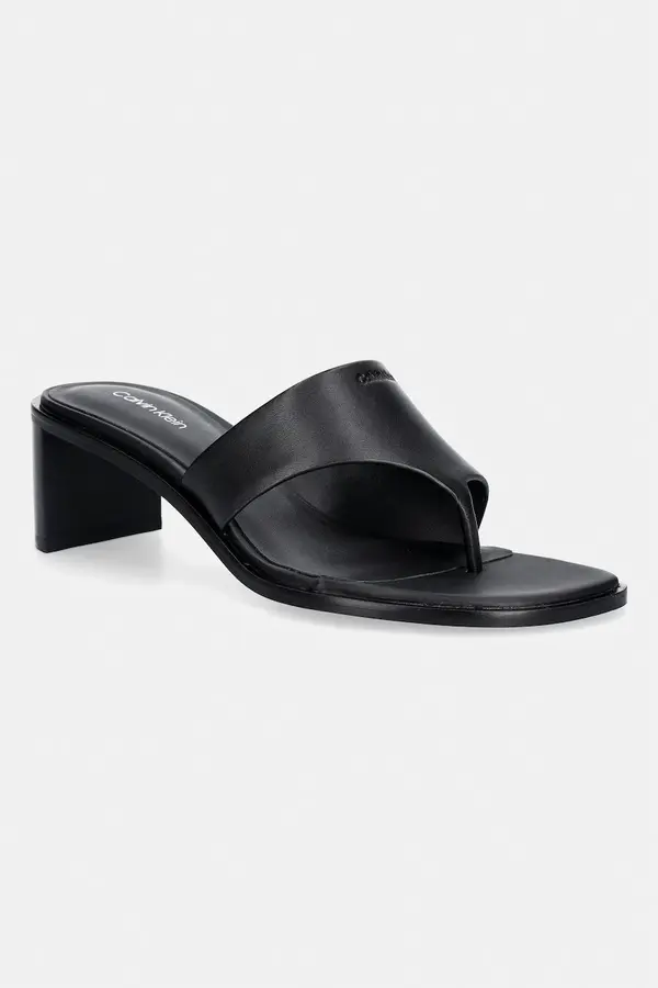 Calvin Klein Calvin Klein japanke za žene od kože BLOCK HEEL SNDL THONG LTH