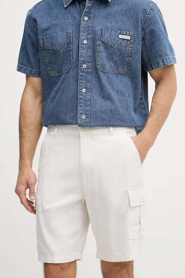 Calvin Klein Jeans Calvin Klein Jeans cargo kratke hlače muške s lanom