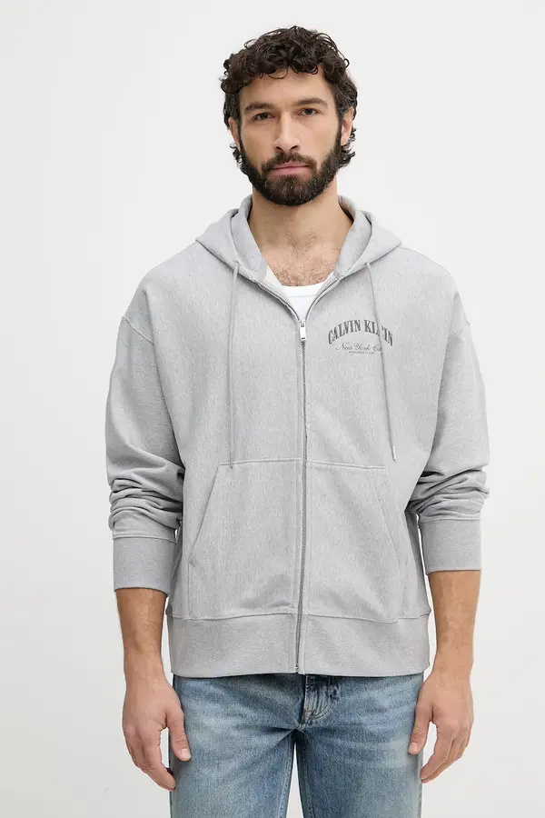 Calvin Klein Jeans Calvin Klein Jeans dukserica na zakopčavanje sa kapuljačom ženska s pamukom