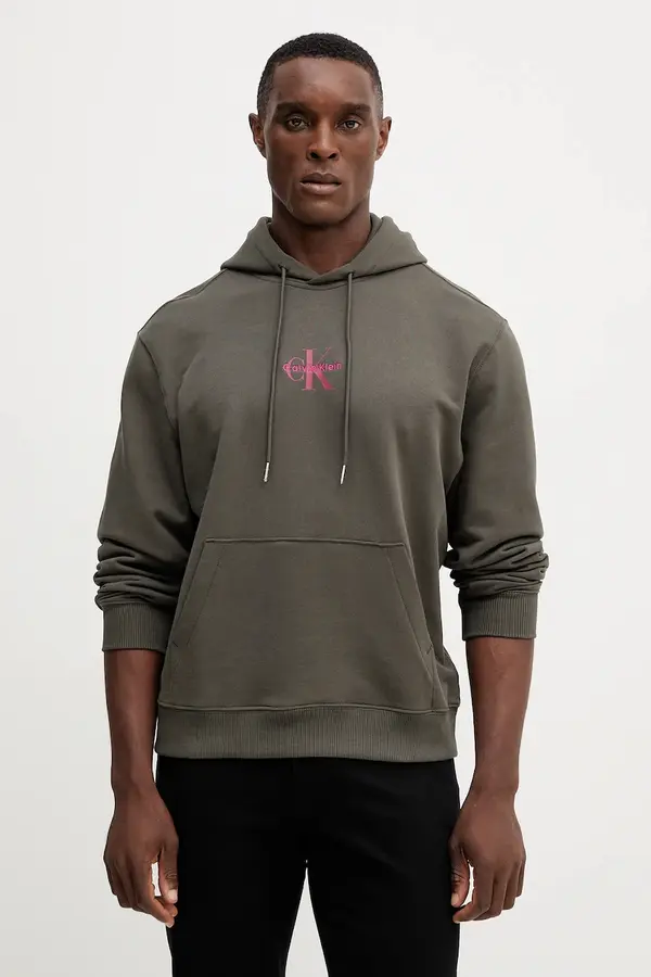 Calvin Klein Jeans Calvin Klein Jeans dukserica sa kapuljačom za muškarce od pamuka