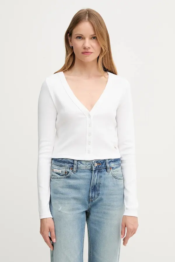 Calvin Klein Jeans Calvin Klein Jeans kardigan za žene od pamuka s elastanom