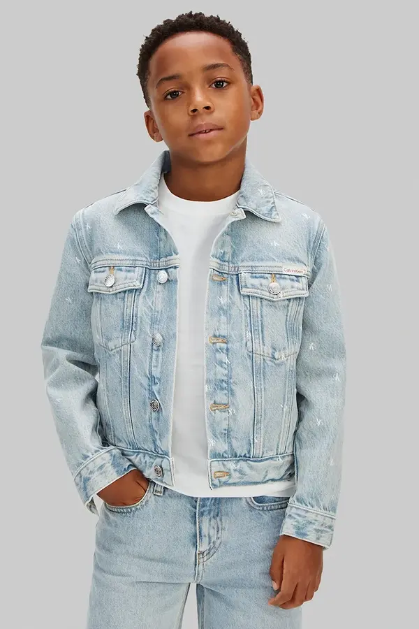 Calvin Klein Jeans Calvin Klein Jeans kratka jakna dječja od trapera