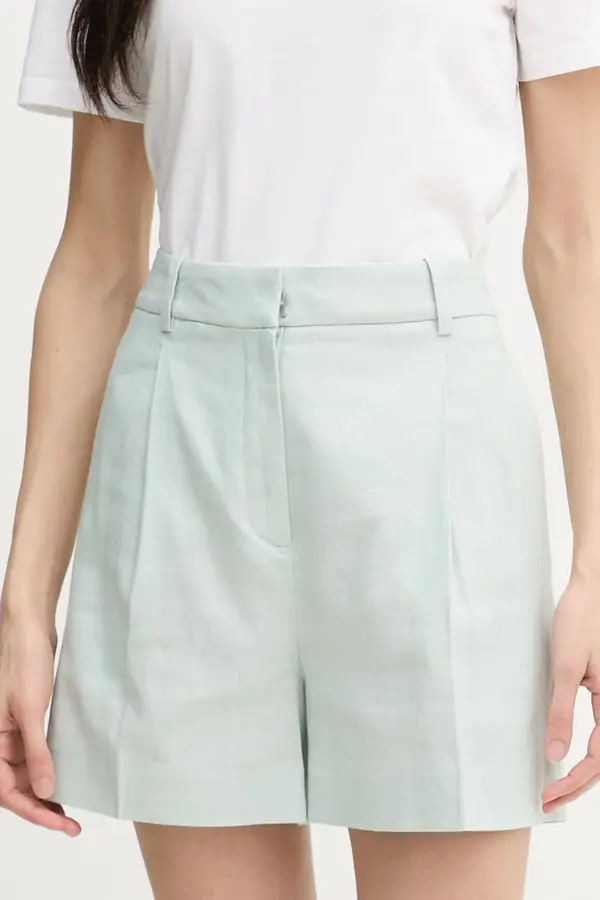 Calvin Klein Jeans Calvin Klein Jeans kratke hlače ženske s dodatkom lana