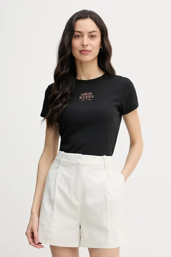 Calvin Klein Jeans Calvin Klein Jeans majica za žene od pamuka s elastanom