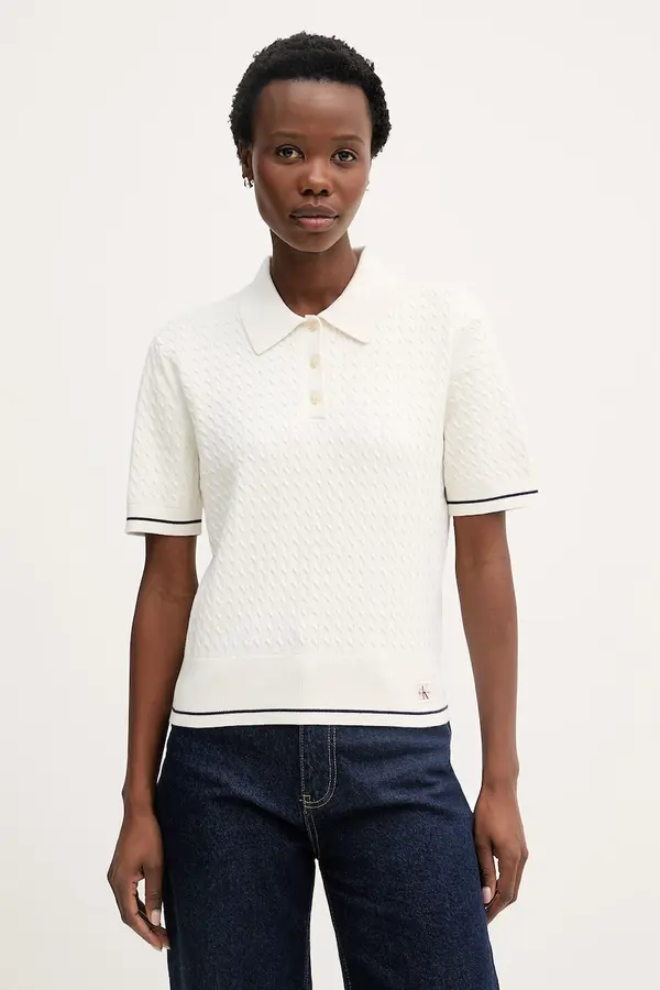 Calvin Klein Jeans Calvin Klein Jeans pletena polo majica za žene