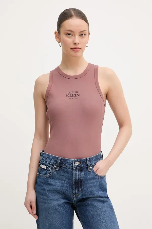 Calvin Klein Jeans Calvin Klein Jeans top ženski s pamukom