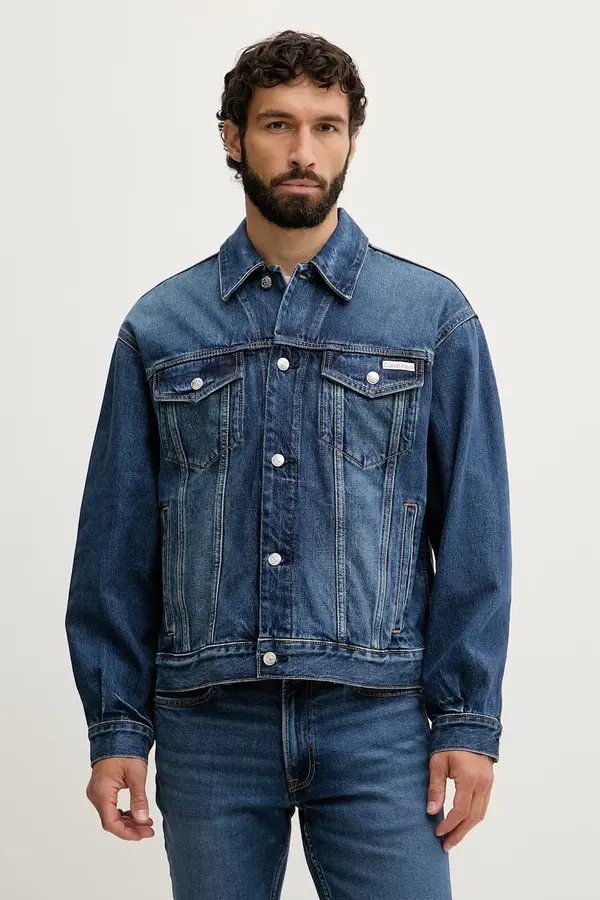 Calvin Klein Jeans Calvin Klein Jeans traper jakna za muškarce od pamuka