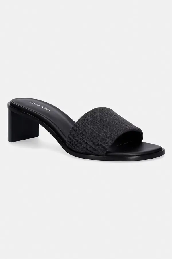 Calvin Klein Calvin Klein natikače s debelom potpeticom za žene BLOCK HEEL SANDAL AOP