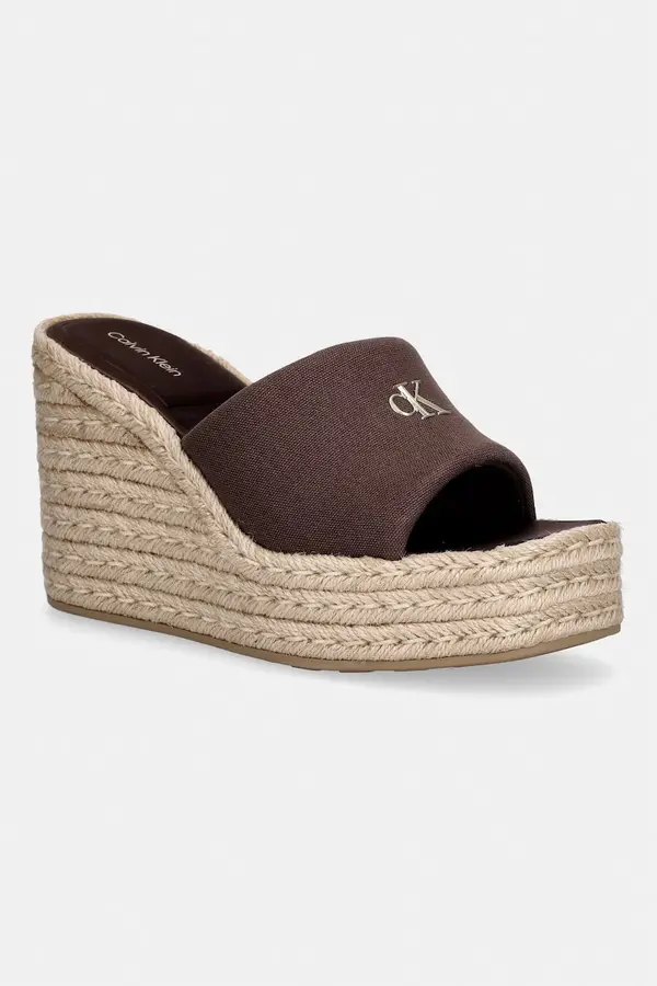 Calvin Klein Calvin Klein natikače s klinastom potpeticom ženske WEDGE ESPAD 70 CANVAS MG