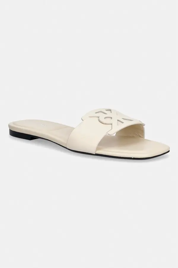 Calvin Klein Calvin Klein Natikače za žene kožne SQUARE FLAT SANDAL EMBLEM