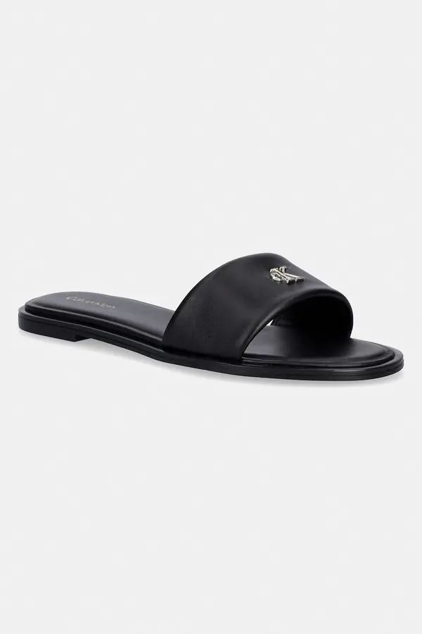 Calvin Klein Calvin Klein natikače za žene od kože ROUND FLAT SNDL LTH BAR HW 2