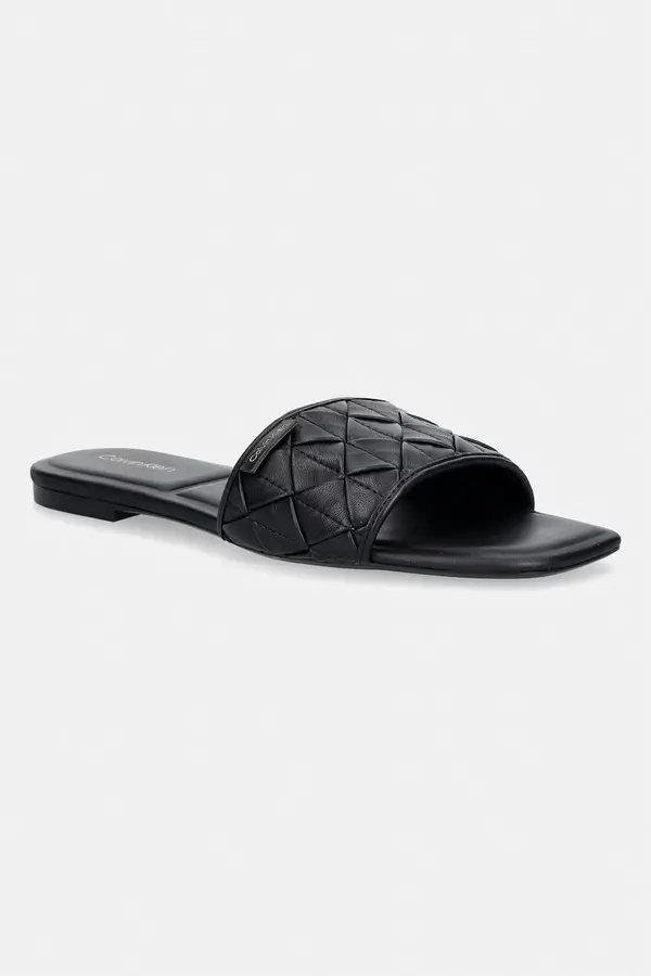 Calvin Klein Calvin Klein natikače za žene SQUARE FLAT SNDL WOVEN LTH