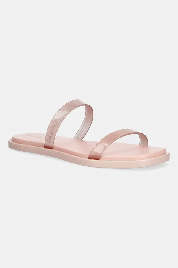Calvin Klein Calvin Klein natikače ženske JELLY SNDL DOUB BAR SHINY ST TPU