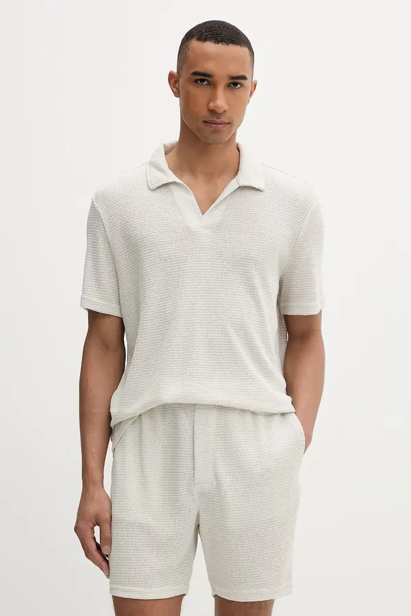 Calvin Klein Calvin Klein Pletena polo majica muška s viskozom