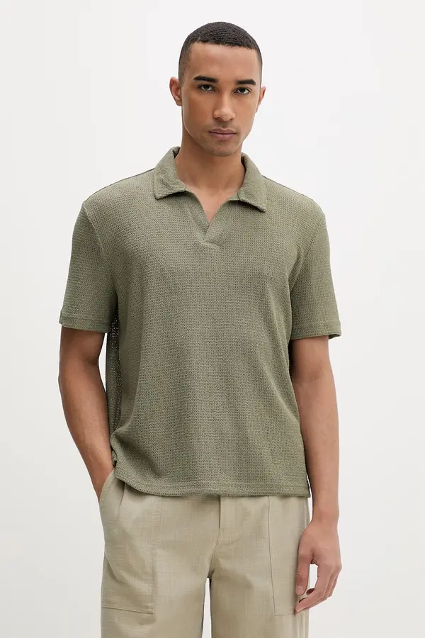 Calvin Klein Calvin Klein pletena polo majica muška viskozna
