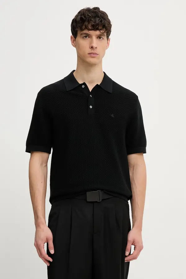Calvin Klein Calvin Klein pletena polo majica za muškarce od pamuka