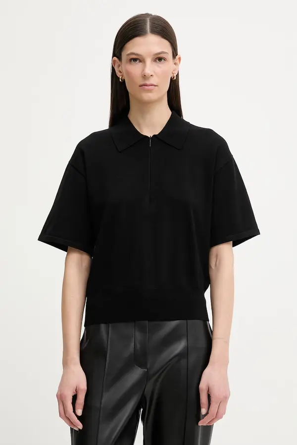 Calvin Klein Calvin Klein pletena polo majica za žene s viskozom