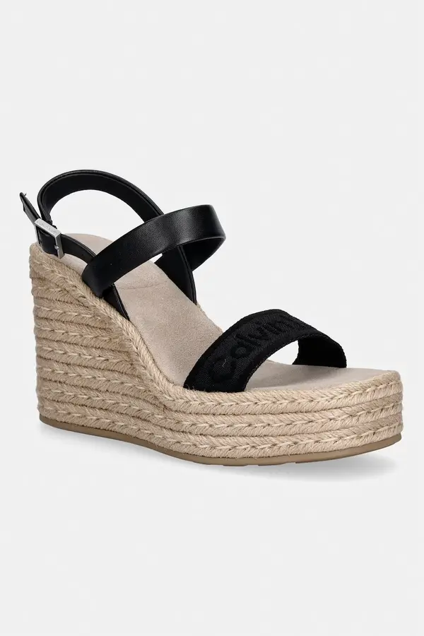 Calvin Klein Calvin Klein sandale s klinastom potpeticom WEDGE ESPAD 70 WEBBING LTH