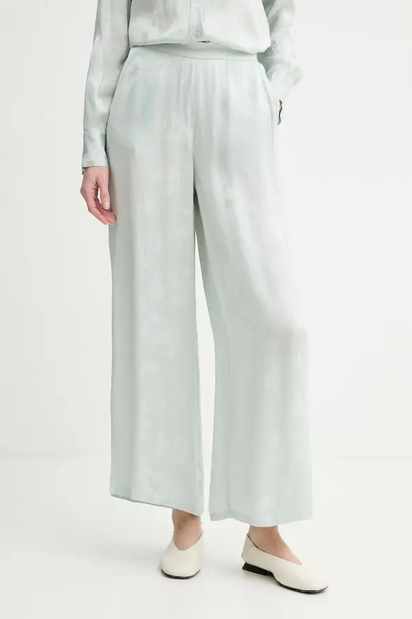 Calvin Klein Calvin Klein wide leg hlače ženske od viskoze