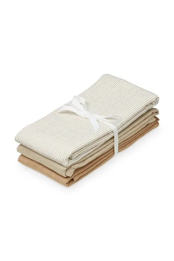 Cam Cam Copenhagen Cam Cam Copenhagen pelena za djecu pamučna Classic Stripes Camel 3-pack