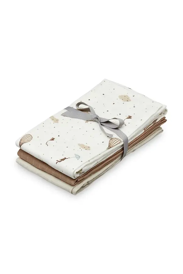 Cam Cam Copenhagen Cam Cam Copenhagen pelena za djecu pamučna Dreamland, Camel, Light Sand 3-pack