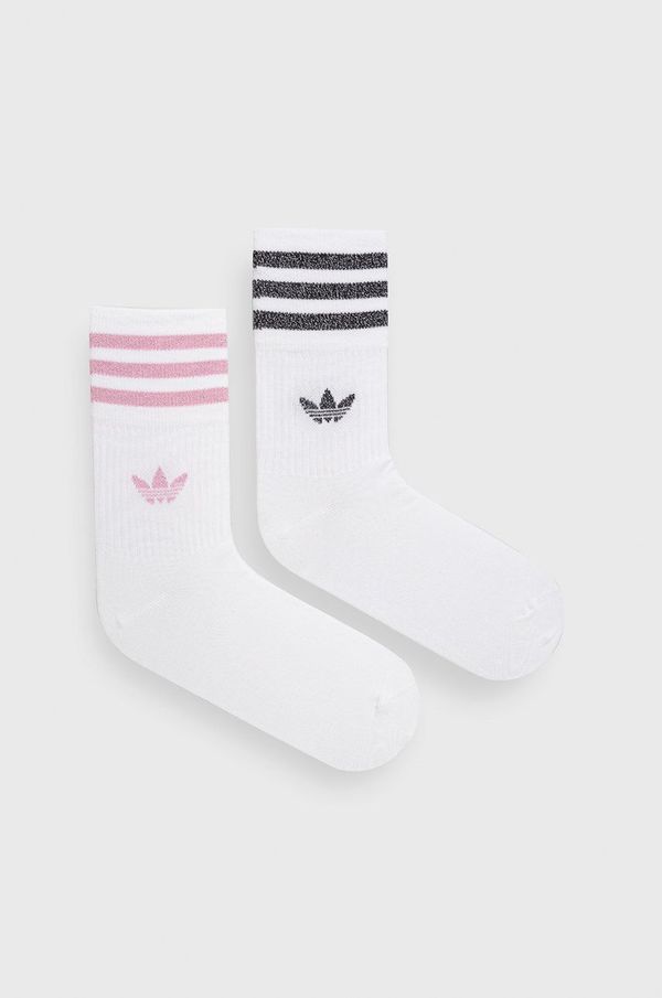 adidas Originals Čarape adidas Originals (2-pack) za žene, boja: bijela, HK0301-WHT/BLPNK